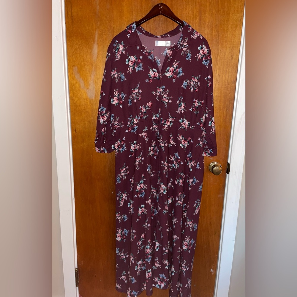 Womens XL long sleeve maxi dress